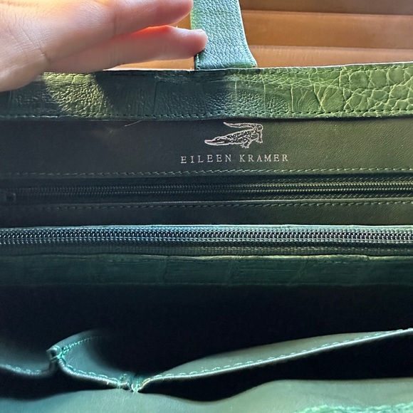 Eileen Kramer Green Alligator Tote Bag - Picture 4 of 8